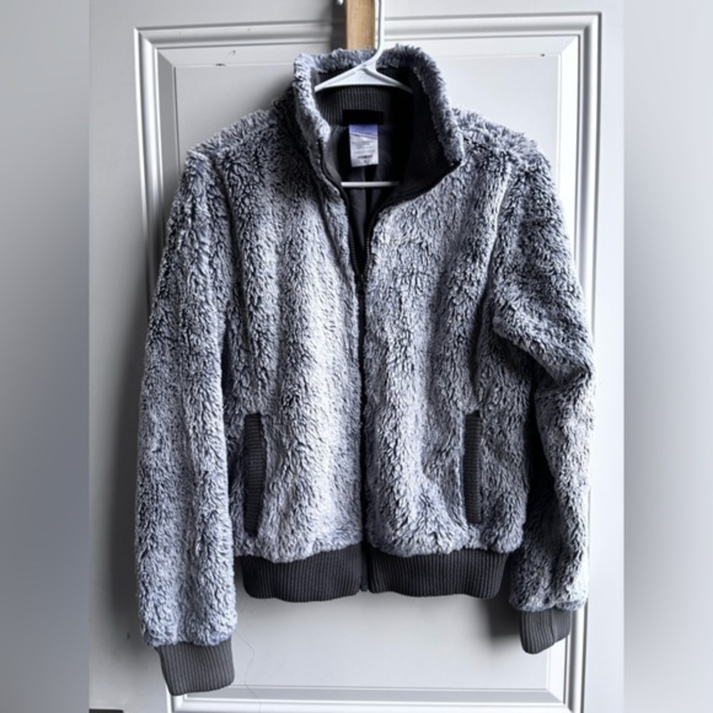 Patagonia Conejo Hi-Loft Fleece Bomber Jacket, Gray - Size S